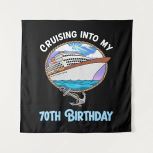 Cruise Lover Cruising Into My 70th Birthday Tapestry