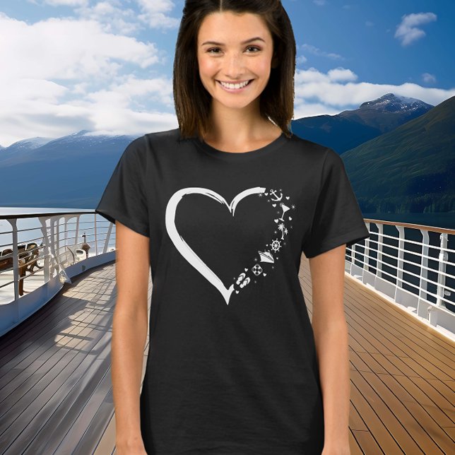 Cruise Lover Heart Cruising Embarkation  T-Shirt (Creator Uploaded)
