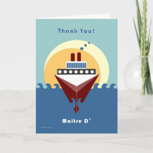 Cruise - Maitre D' - Thank you Card