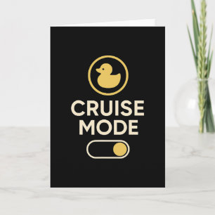 Cruise Mode Duck Toggle Retro Vacation Vibes Card