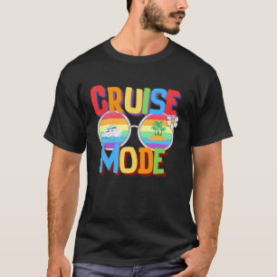 Cruise Mode Humor  Vacation Summer Sand Beach Boat T-Shirt