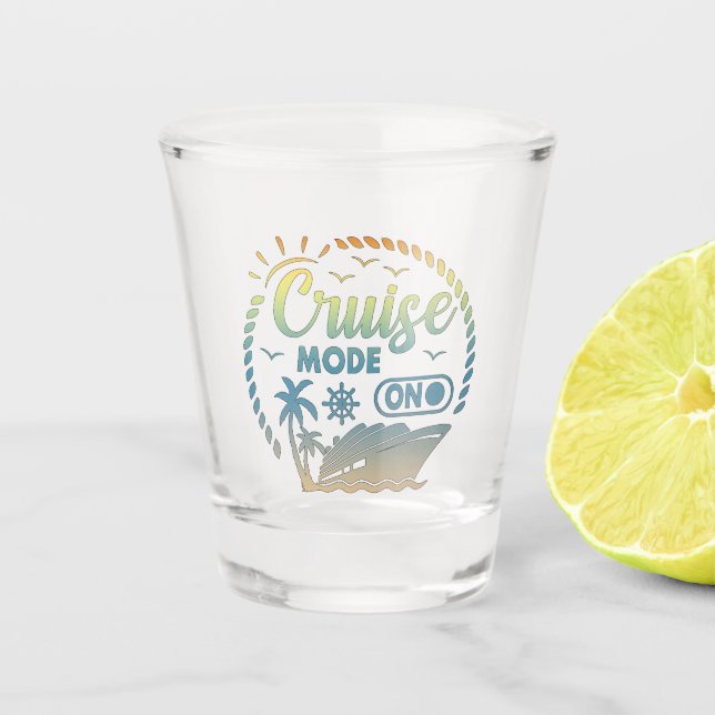 Cruise Mode  On 2025 Cruise Ship Shot Glass (Front)