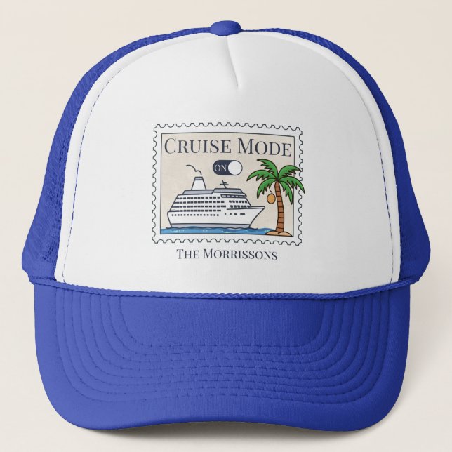 Cruise Mode On Personalised Trucker Hat (Front)
