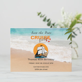 Cruise Party 40 Birthday Party Save The Date