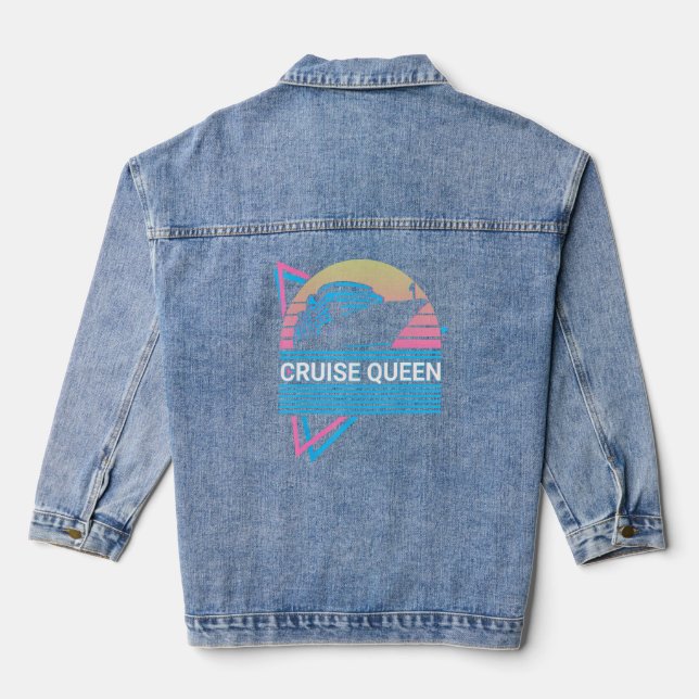 Cruise Queen Cruise Queen Cruising Retro  Denim Jacket (Back)