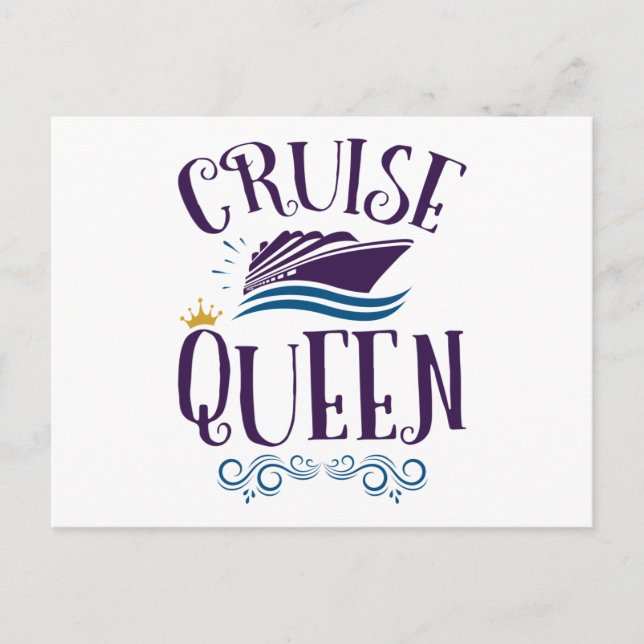 Cruise Queen Cute Cruising Women Postcard (Front)