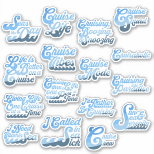Cruise Sayings Sticker Sheet