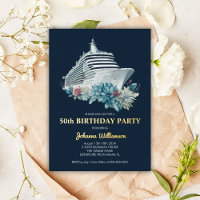 Cruise Ship 50th Birthday Party Gold