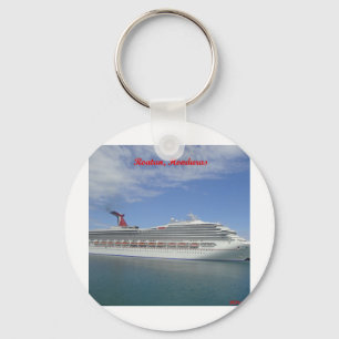 Cruise ship anchored in Roatan, Honduras Key Ring