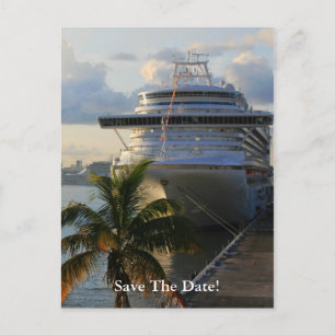 Cruise Ship Announcement Postcard