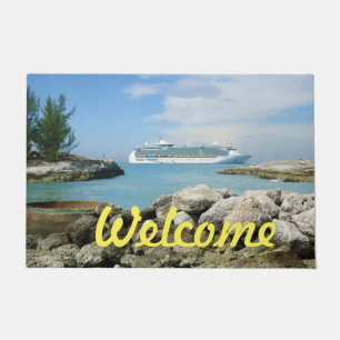 Cruise Ship at CocoCay Doormat