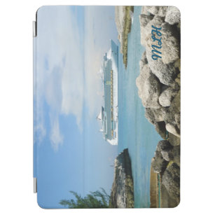 Cruise Ship at CocoCay Monogrammed iPad Air Cover
