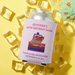 Cruise Ship Birthday Party Trip Favour Can Cooler