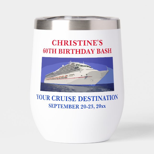 Cruise Ship Birthday Vacation Travel Favour (Back)