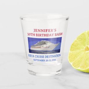Cruise Ship Birthday Vacation Travel Favour Shot Glass