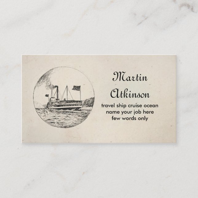 cruise ship business card (Front)