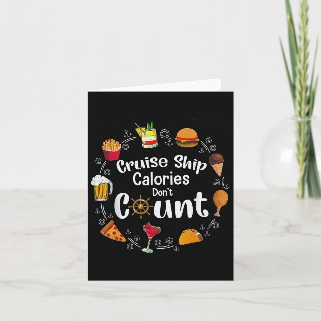 Cruise Ship Calories Don't Count  Card (Front)