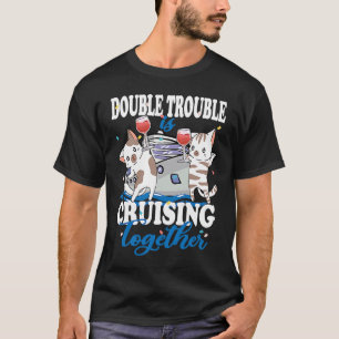 Cruise Ship cats Wine Party Cruising vacation T-Shirt
