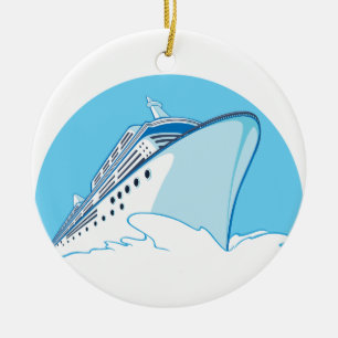 Cruise Ship Ceramic Tree Decoration