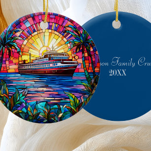 Cruise Ship  Ceramic Tree Decoration