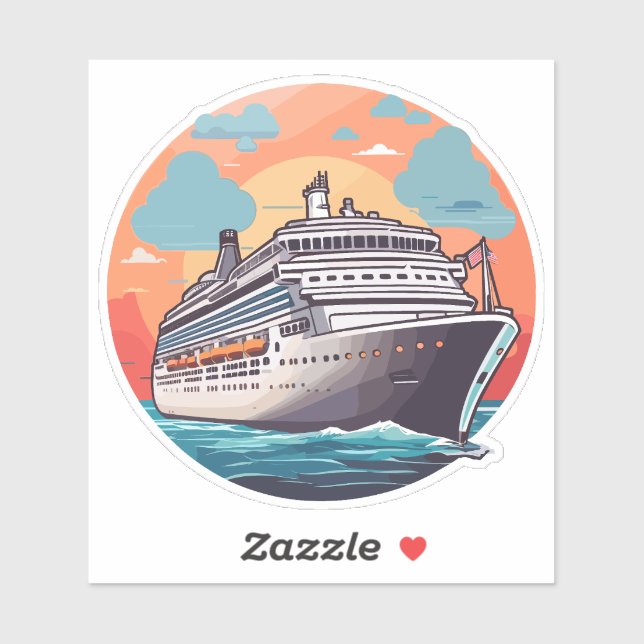 Cruise ship colourful  (Sheet)