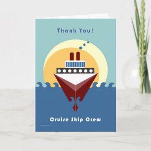 Cruise Ship Crew - Thank you Card