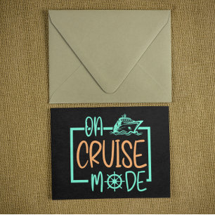 Cruise Ship Cruise Mode On Vacation Travel Postcard