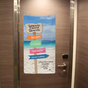 Cruise Ship Decor Custom Cruise Door - 4 Ports Banner
