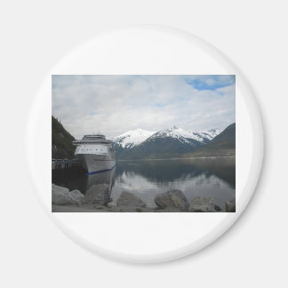 Cruise Ship Docked in Skagway, Alaska Magnet
