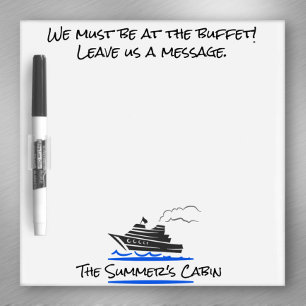 Cruise Ship Door Marker Message Pad Pen Dry Erase Board