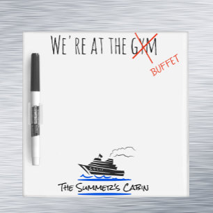 Cruise Ship Door Marker Message Pad Pen Funny Dry Erase Board