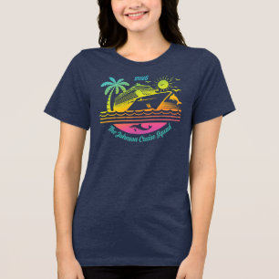 Cruise Ship Embarkation Custom T-Shirt Tri-Blend Shirt
