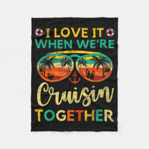 Cruise Ship Family Friends Matching Vacation Trip  Fleece Blanket