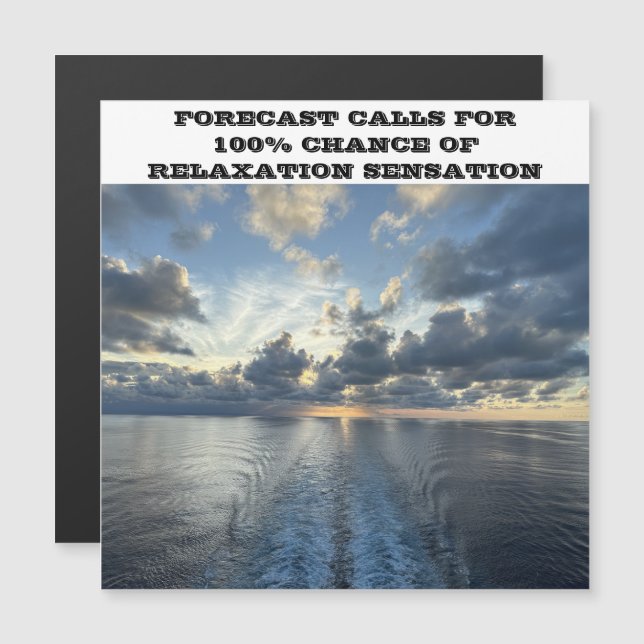 CRUISE SHIP FORECAST CRUISE SHIP DOOR MAGNET (Front/Back)