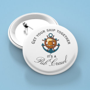 Cruise Ship Fun Pub Crawl Activity 6 Cm Round Badge