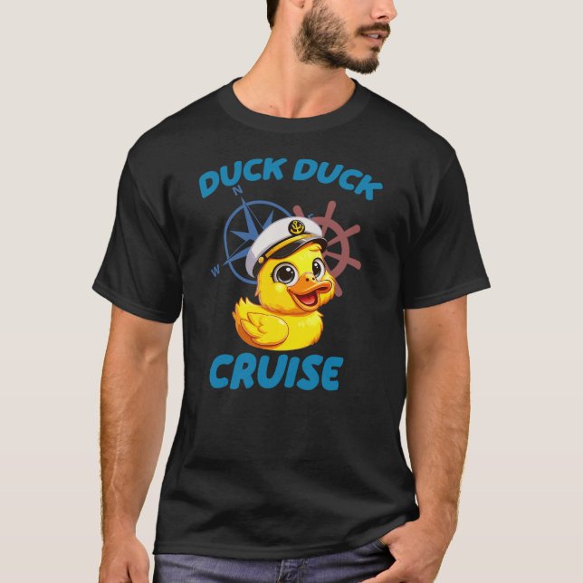 Cruise Ship Happy Cruise Time For Family Duck Duck T-Shirt (Front)