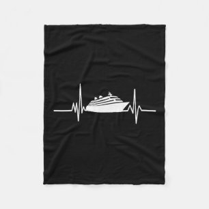 Cruise Ship Heartbeat Cruising Vacation 1 Fleece Blanket