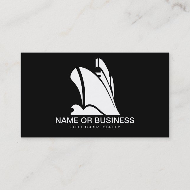 cruise ship icon business card (Front)