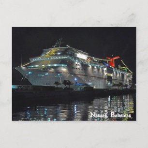 Cruise Ship In Nassau, Bahamas Postcard