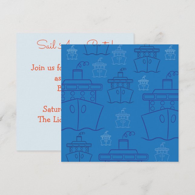 Cruise ship invitation (Front/Back)
