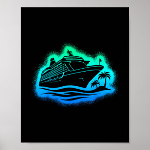 Cruise Ship Kids Boys Men Family Cruising Poster