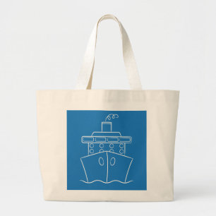 Cruise ship large tote bag