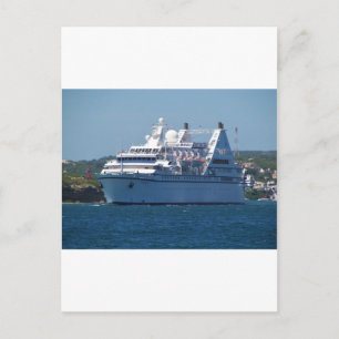 Cruise Ship Leaving Mahon Postcard