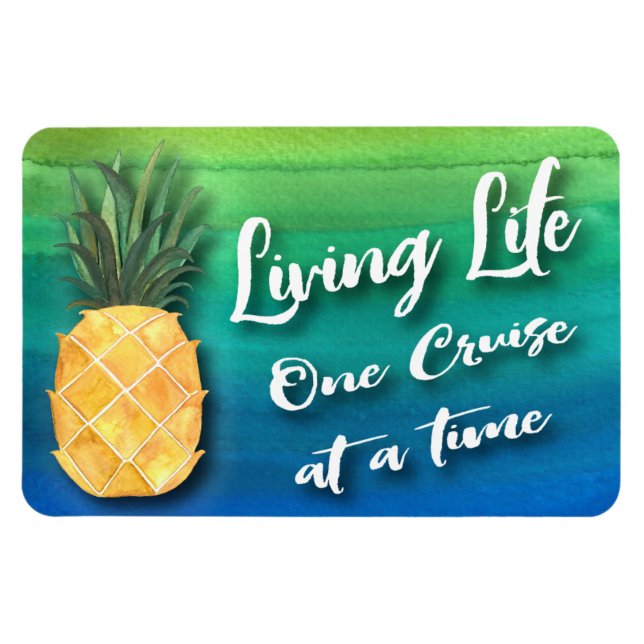 Cruise Ship Living Life Stateroom Cabin Door Sign Magnet (Horizontal)