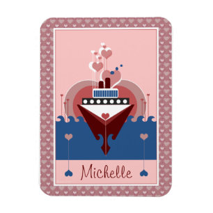 Cruise Ship Love Personalised Flexi Magnet