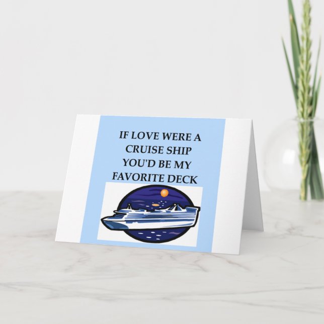CRUISE ship lovers Holiday Card (Front)