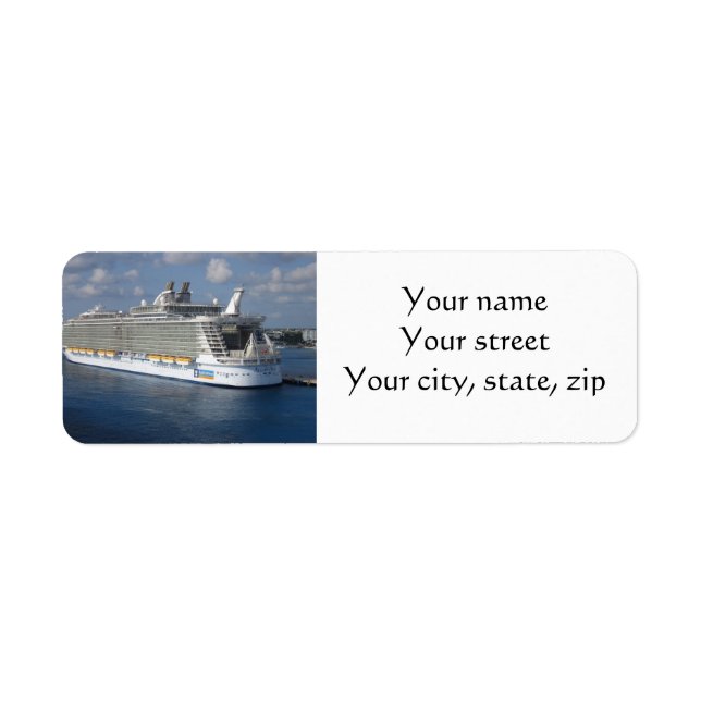 Cruise ship mailing tags (Front)