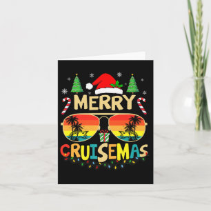 Cruise Ship Merry Christmas Lights Cruising Vacati Card