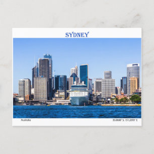 Cruise ship moored in Sydney Harbour Postcard