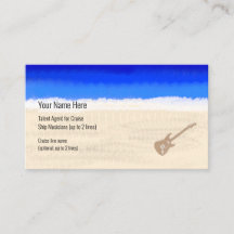Cruise Ship Musician Bass Guitar on Beach